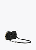 Woven crossbody bag with chain