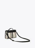 Canvas crossbody flap bag