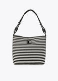 Striped tote bag