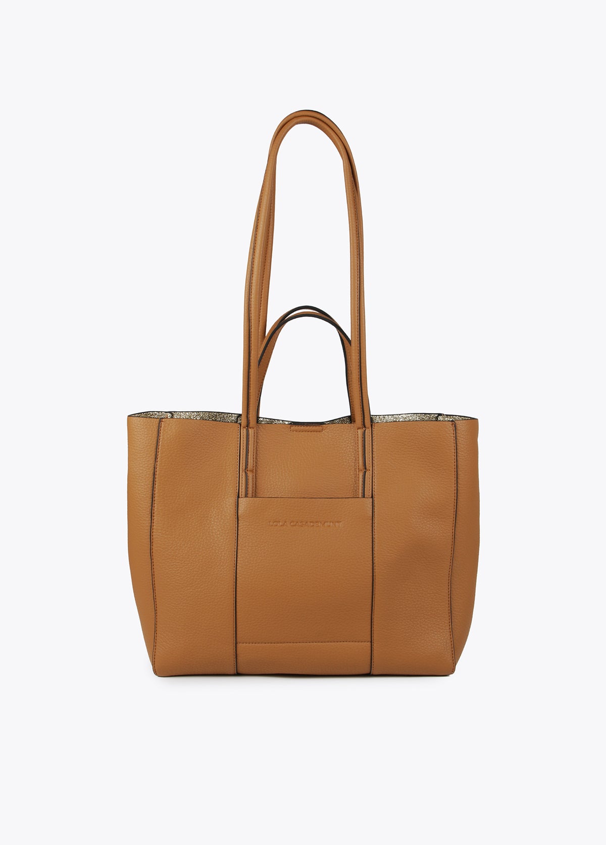 Faux leather tote bag