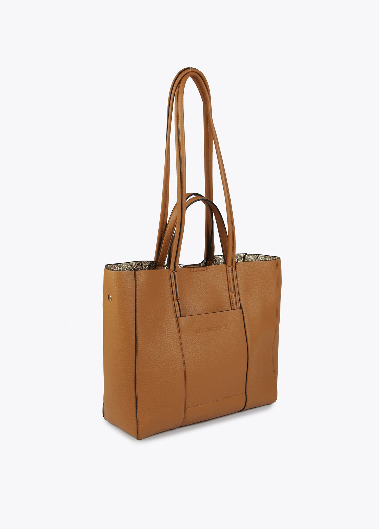 Faux leather tote bag