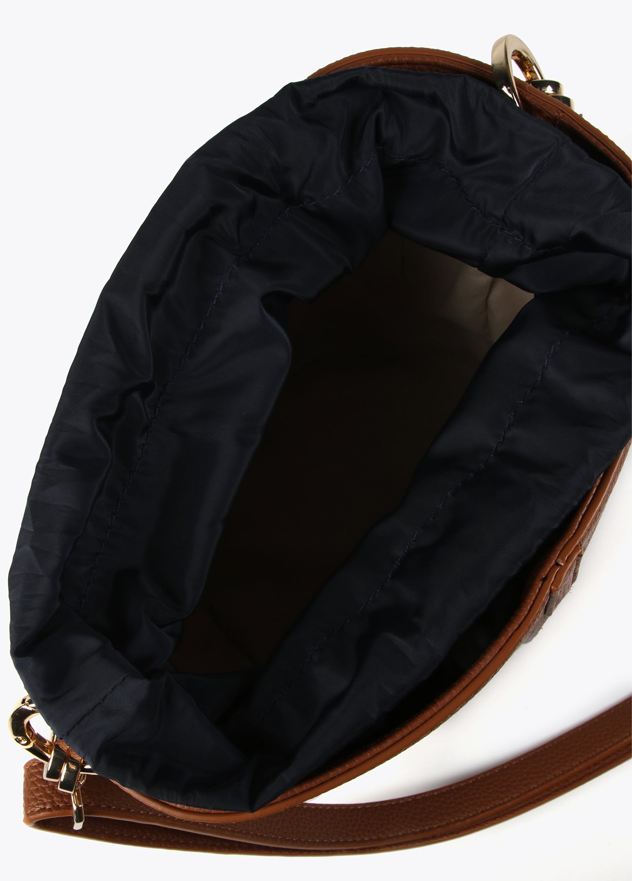 Contrast bucket bag