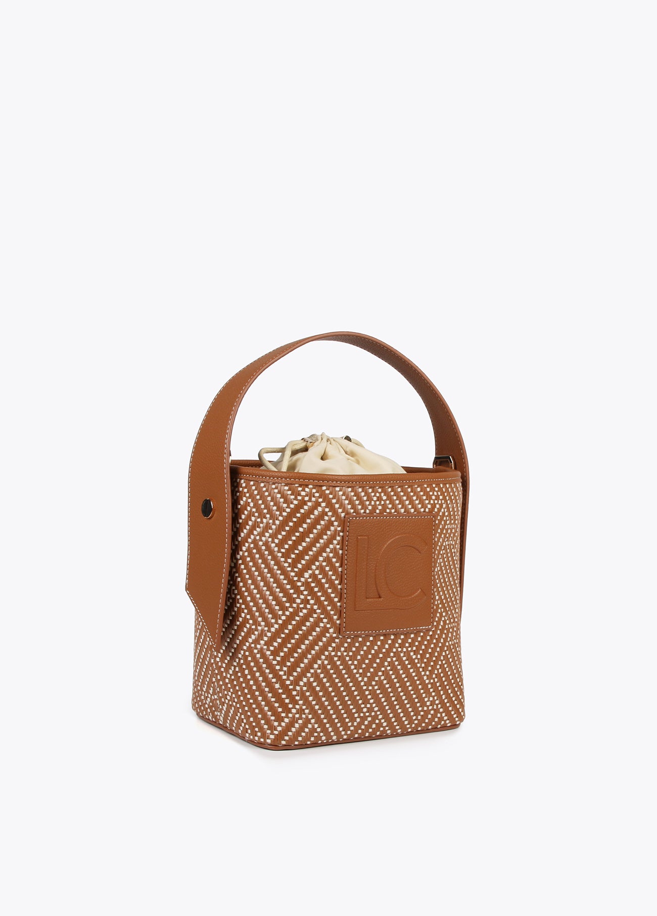 Woven bucket bag