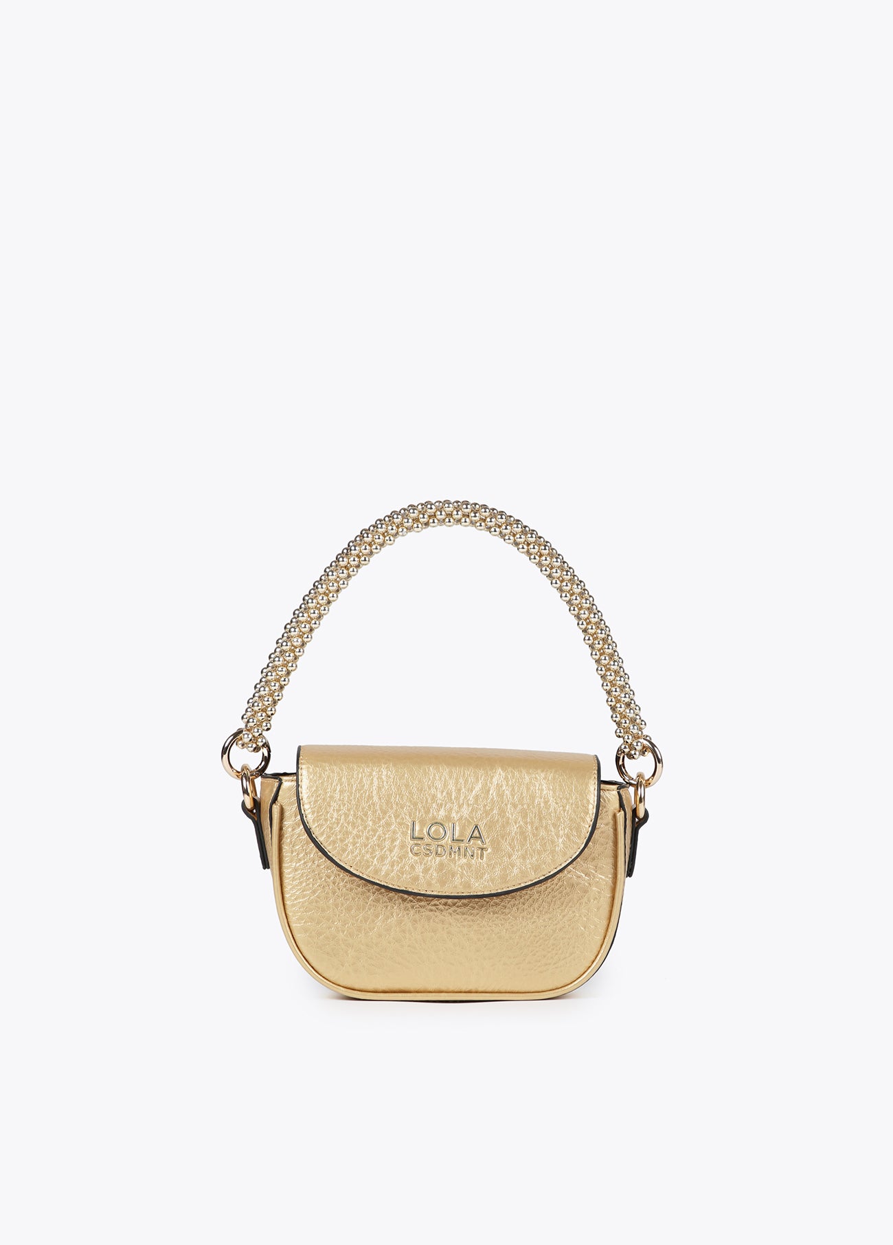 Mini metallic crossbody bag