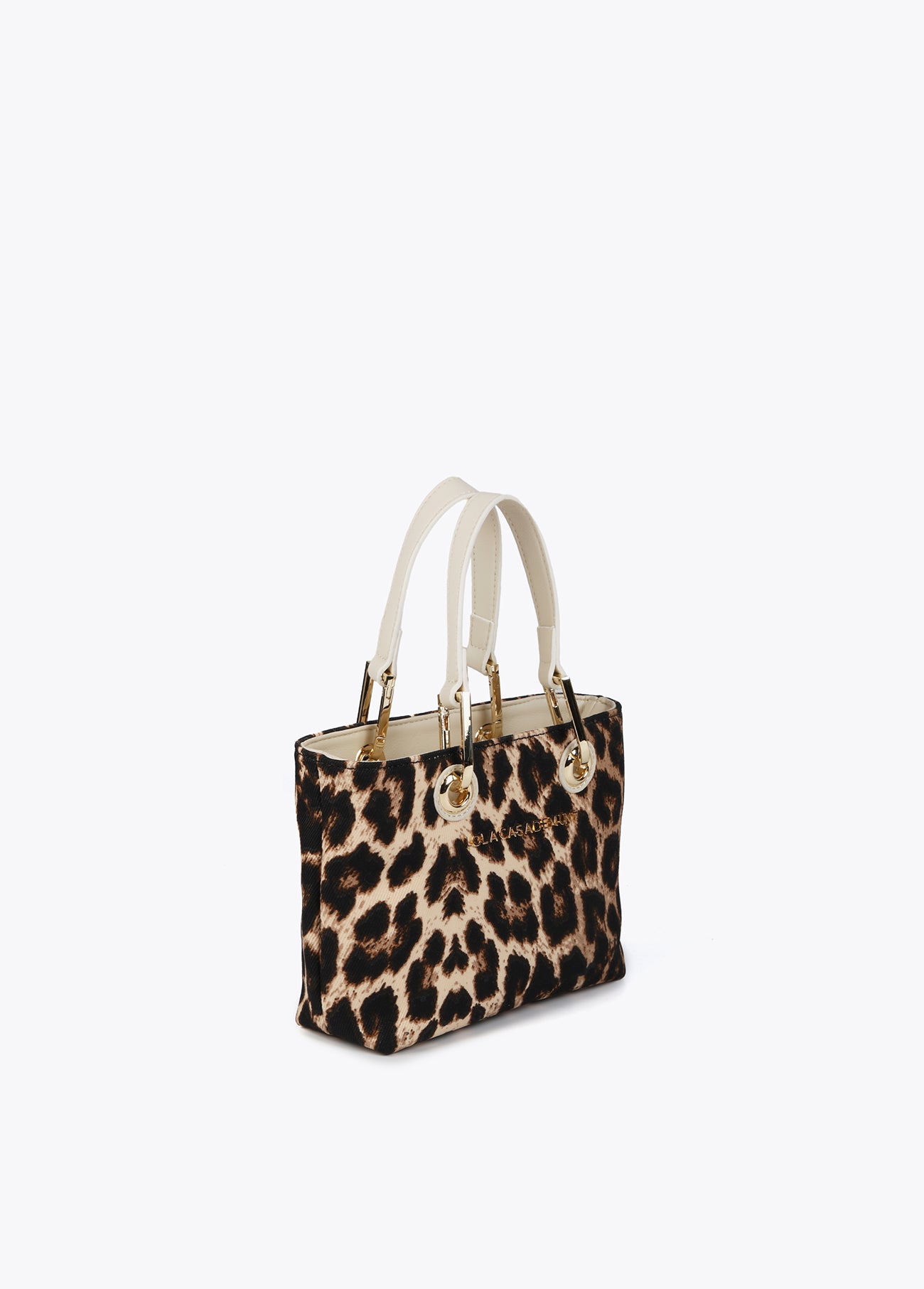 Mini animal print tote bag