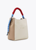 Two-tone bucket bag