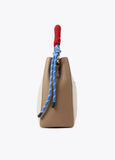 Two-tone bucket bag