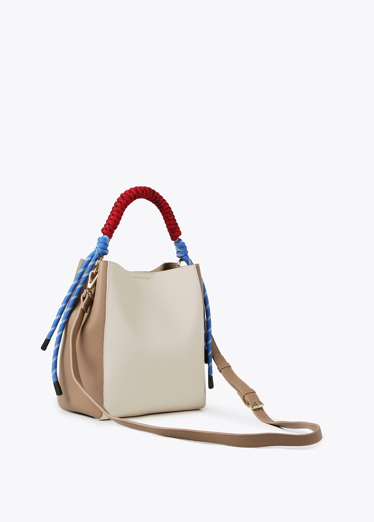 Two-tone bucket bag