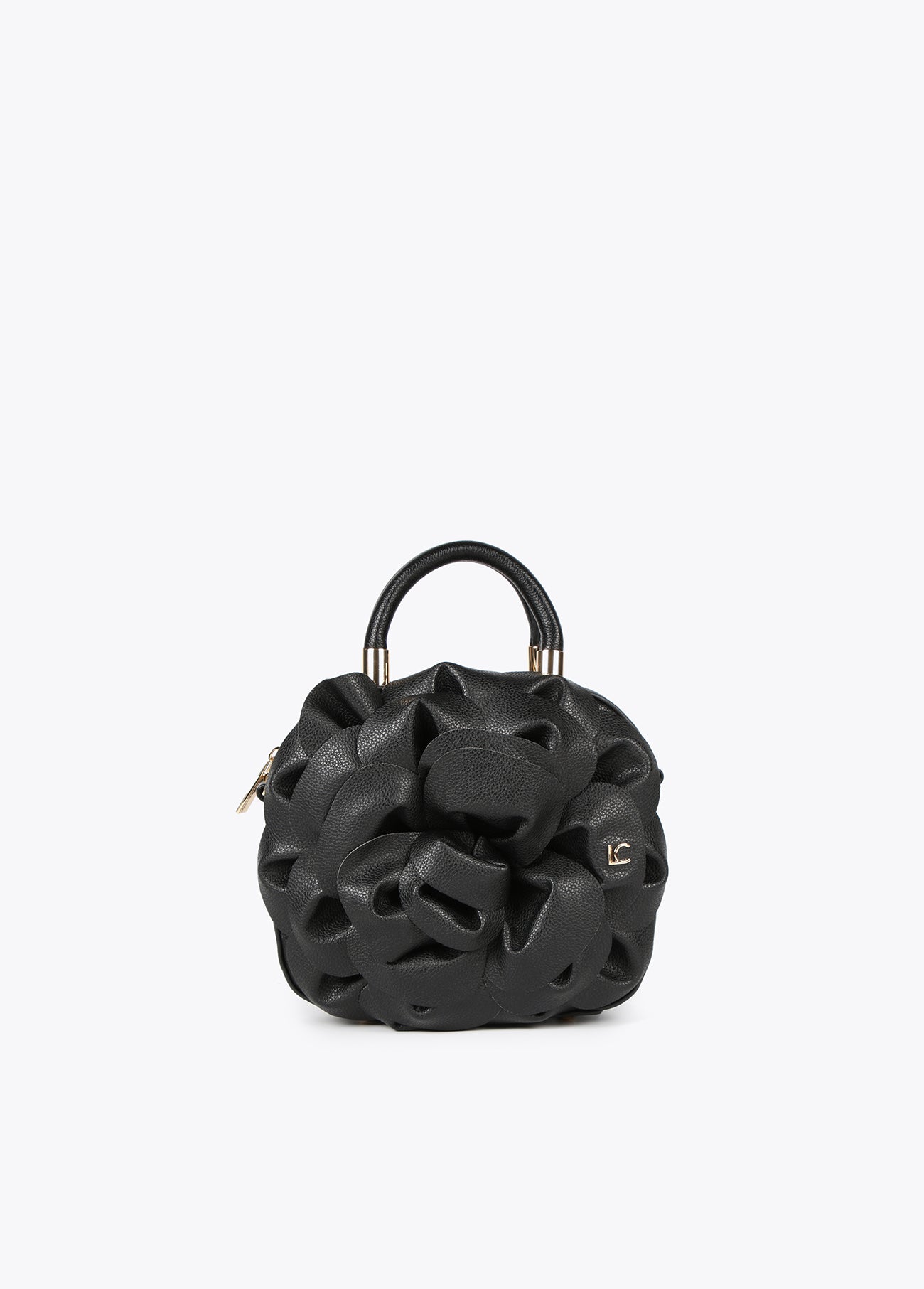 Faux leather flower bag