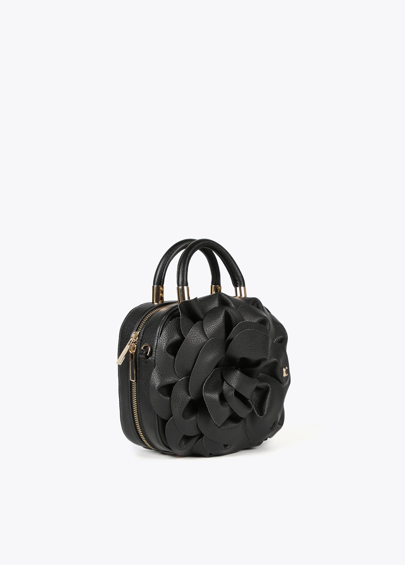 Faux leather flower bag