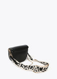 Faux leather belt bag/crossbody bag with square metal eyelets