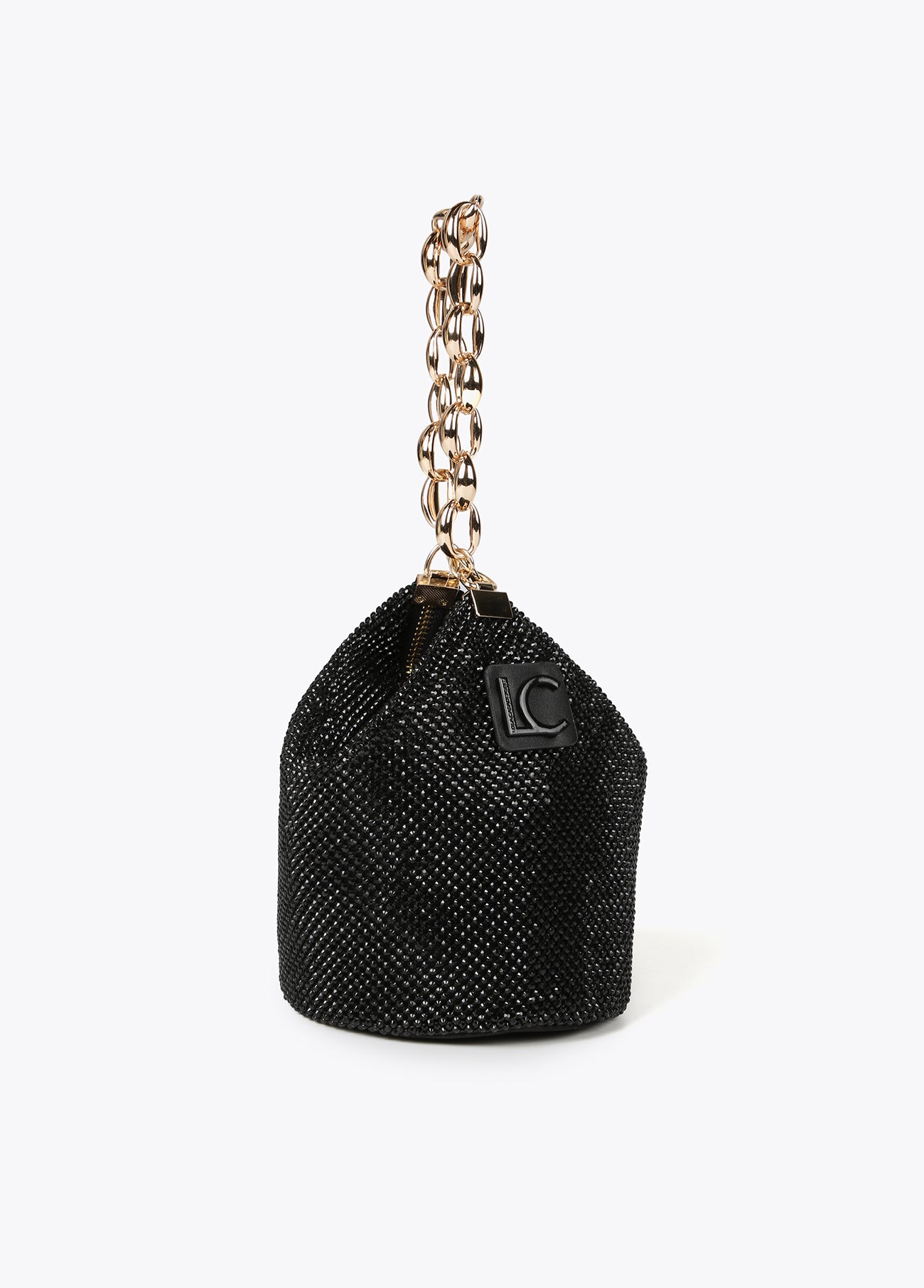 Mesh bag with crystals