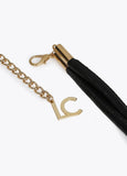 Cord belt with metal piece