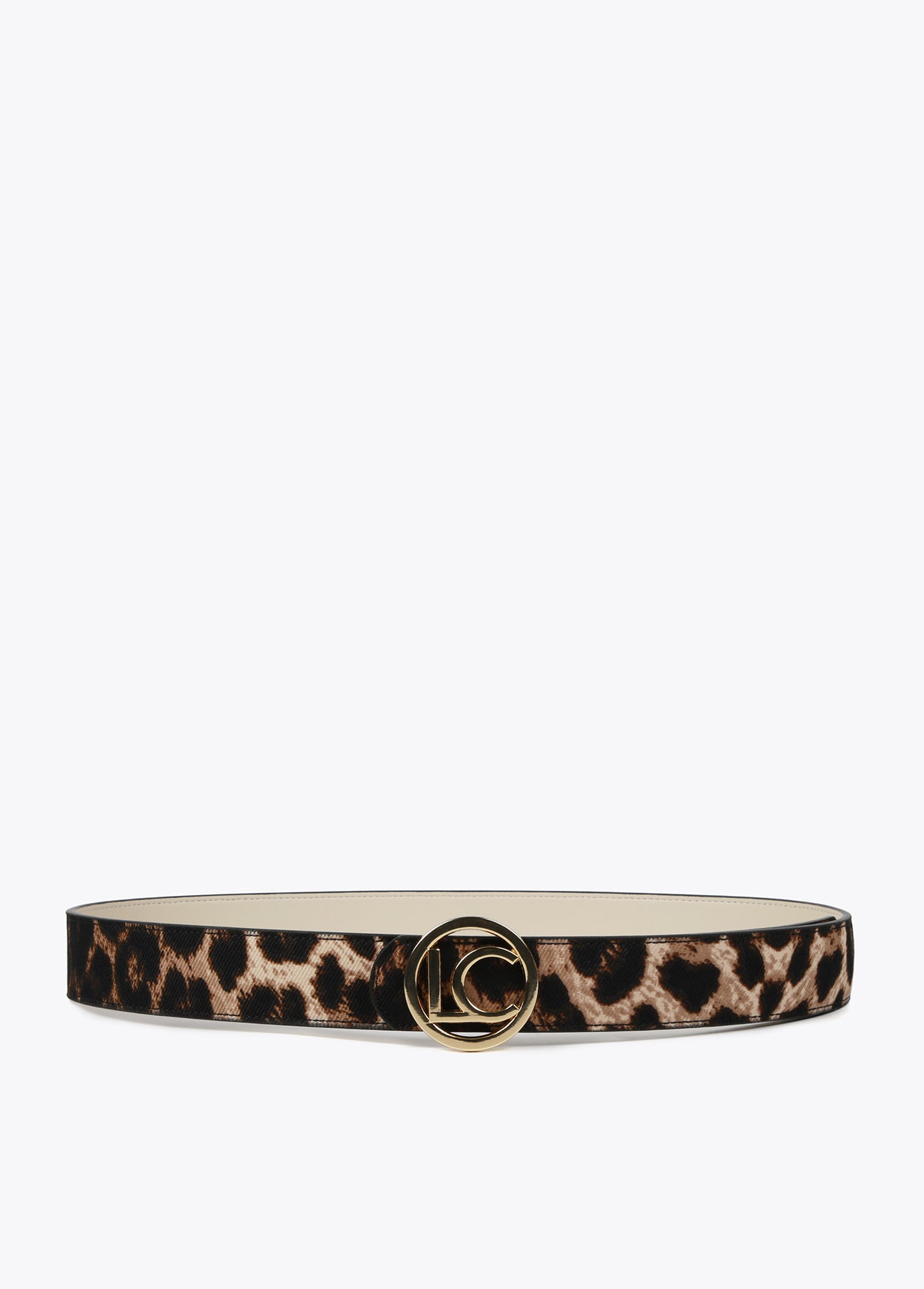 Reversible LC animal print belt