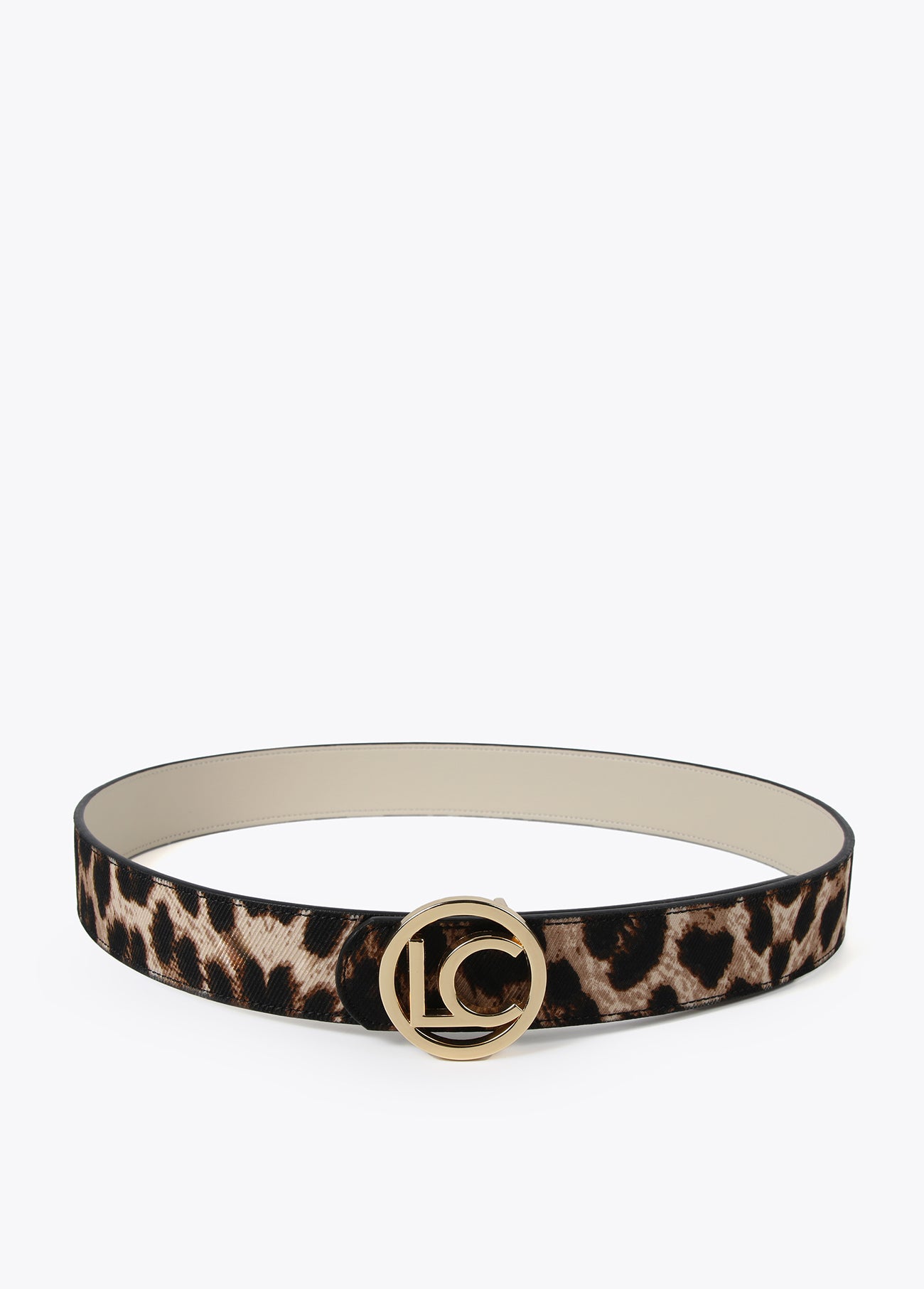 Reversible LC animal print belt