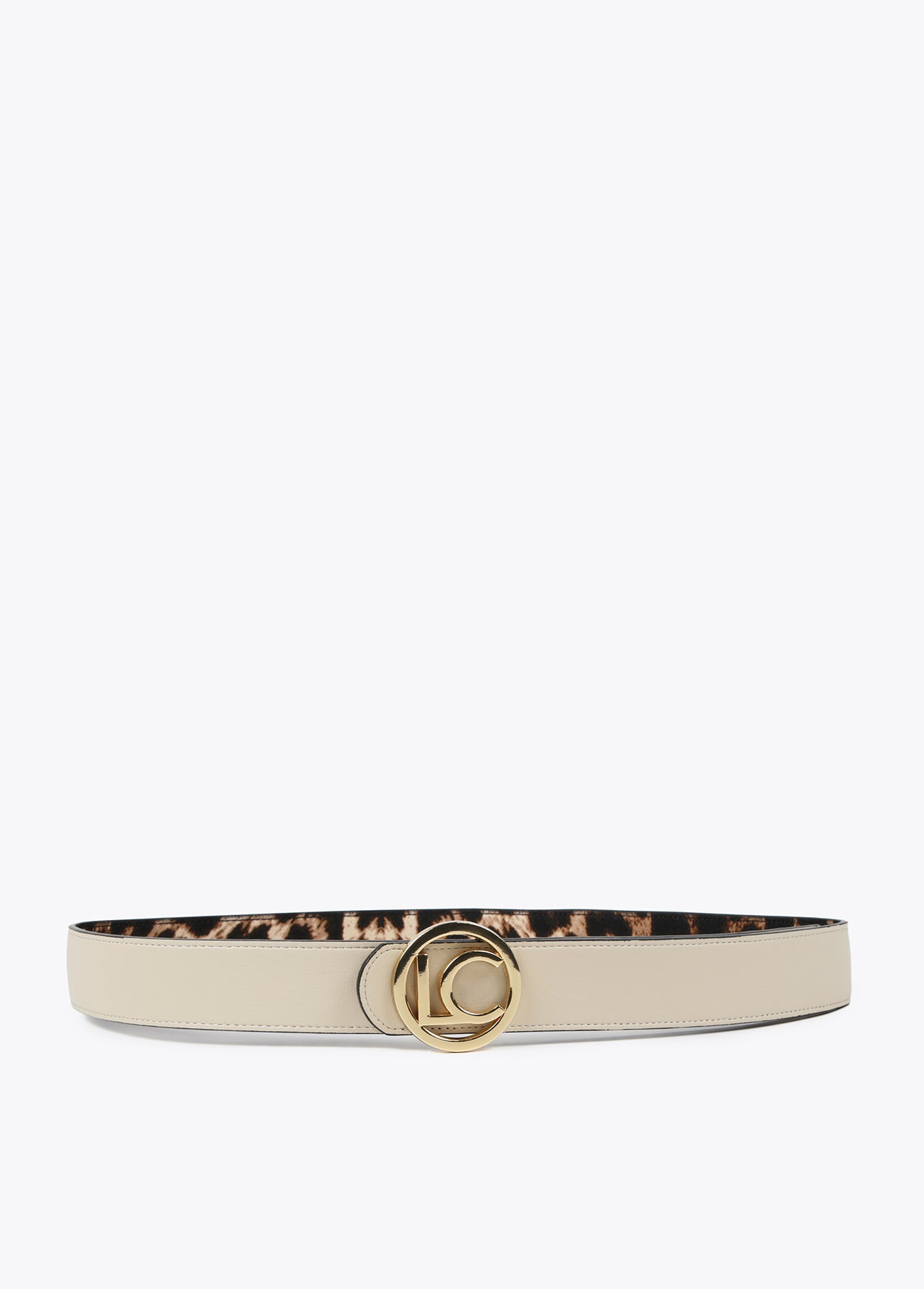 Reversible LC animal print belt