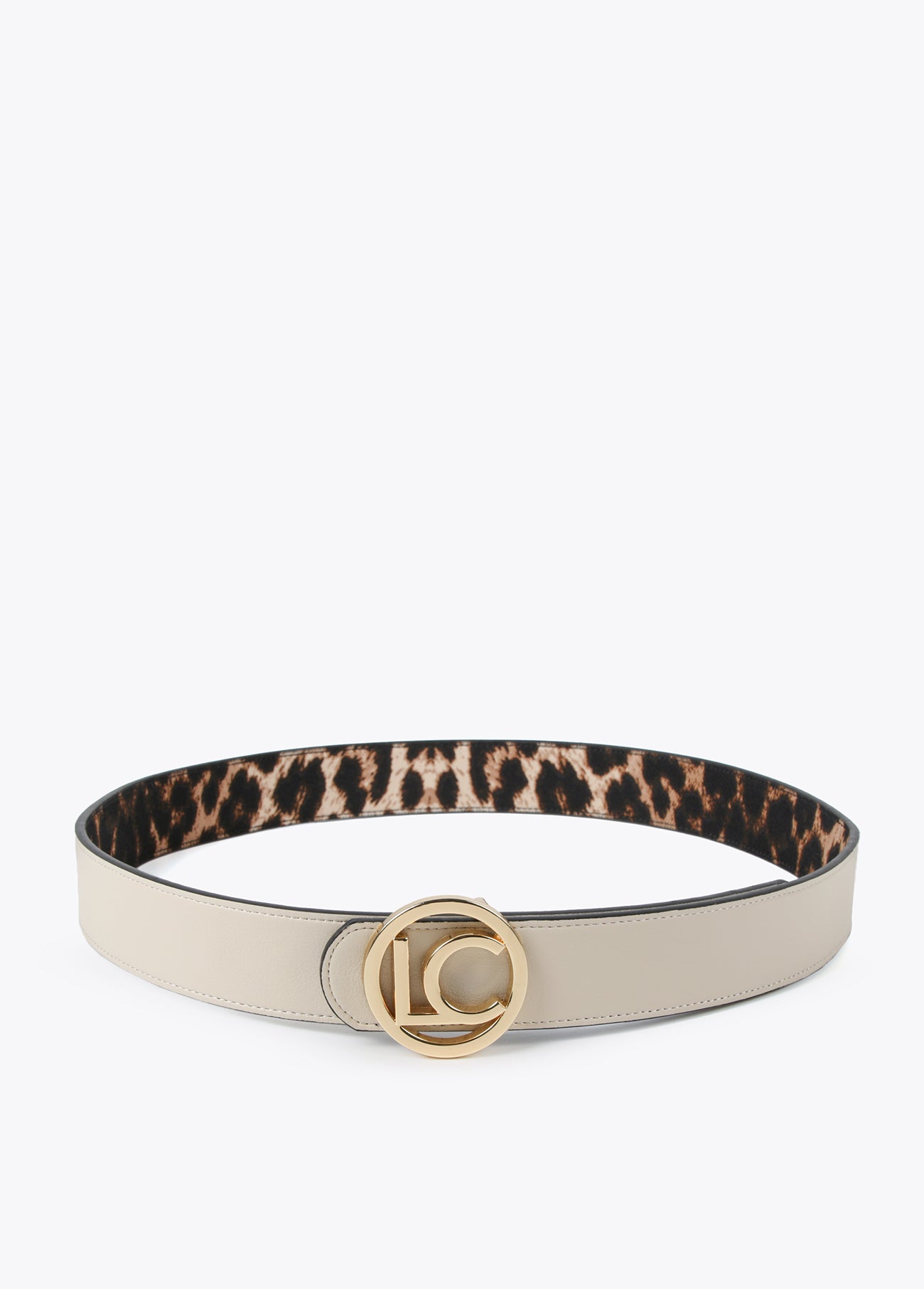 Reversible LC animal print belt