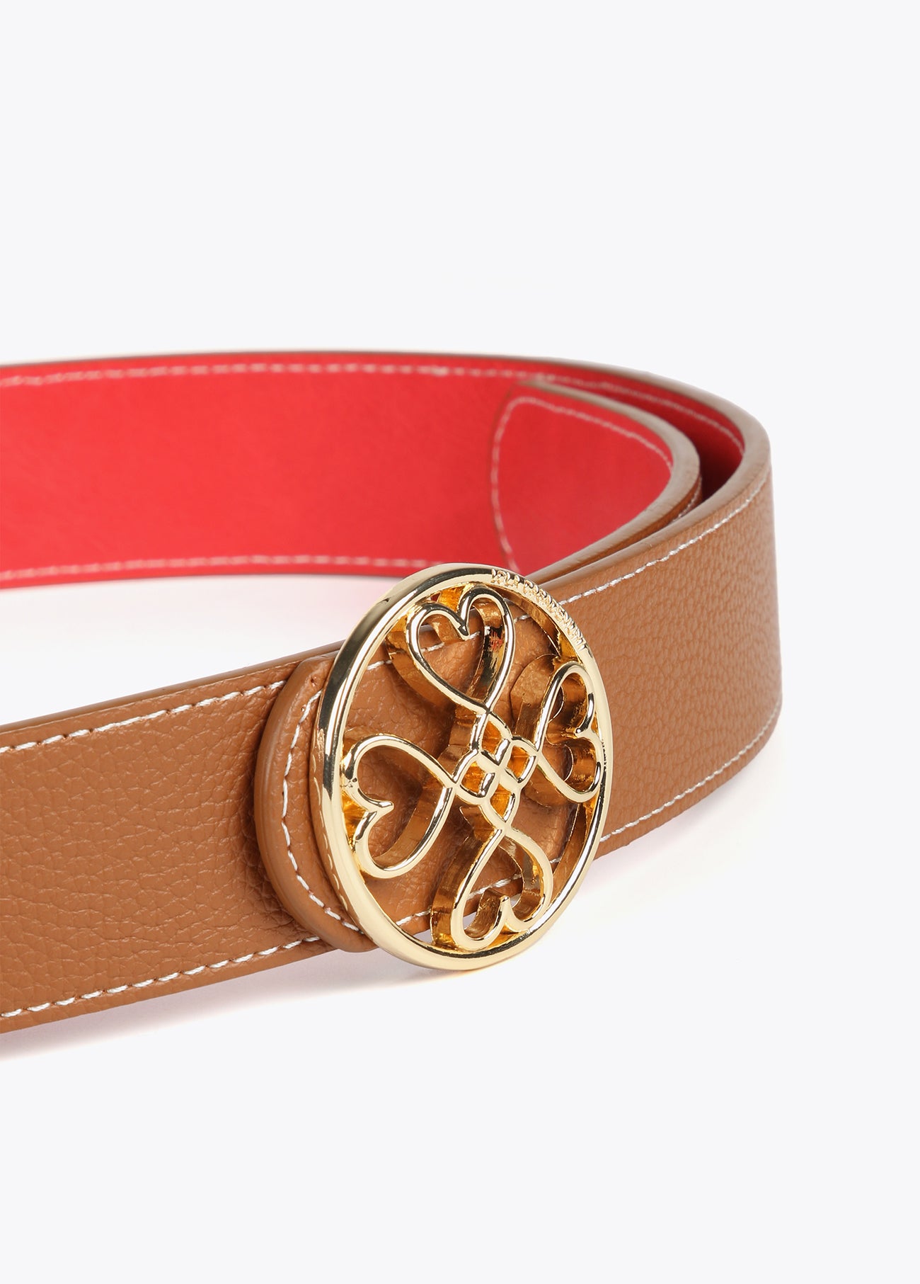 Reversible heart clover belt