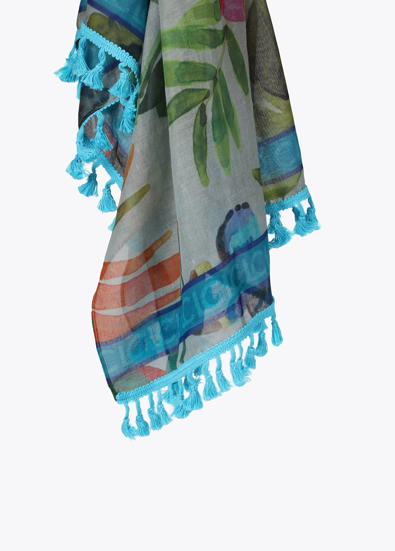 Tropical print wrap