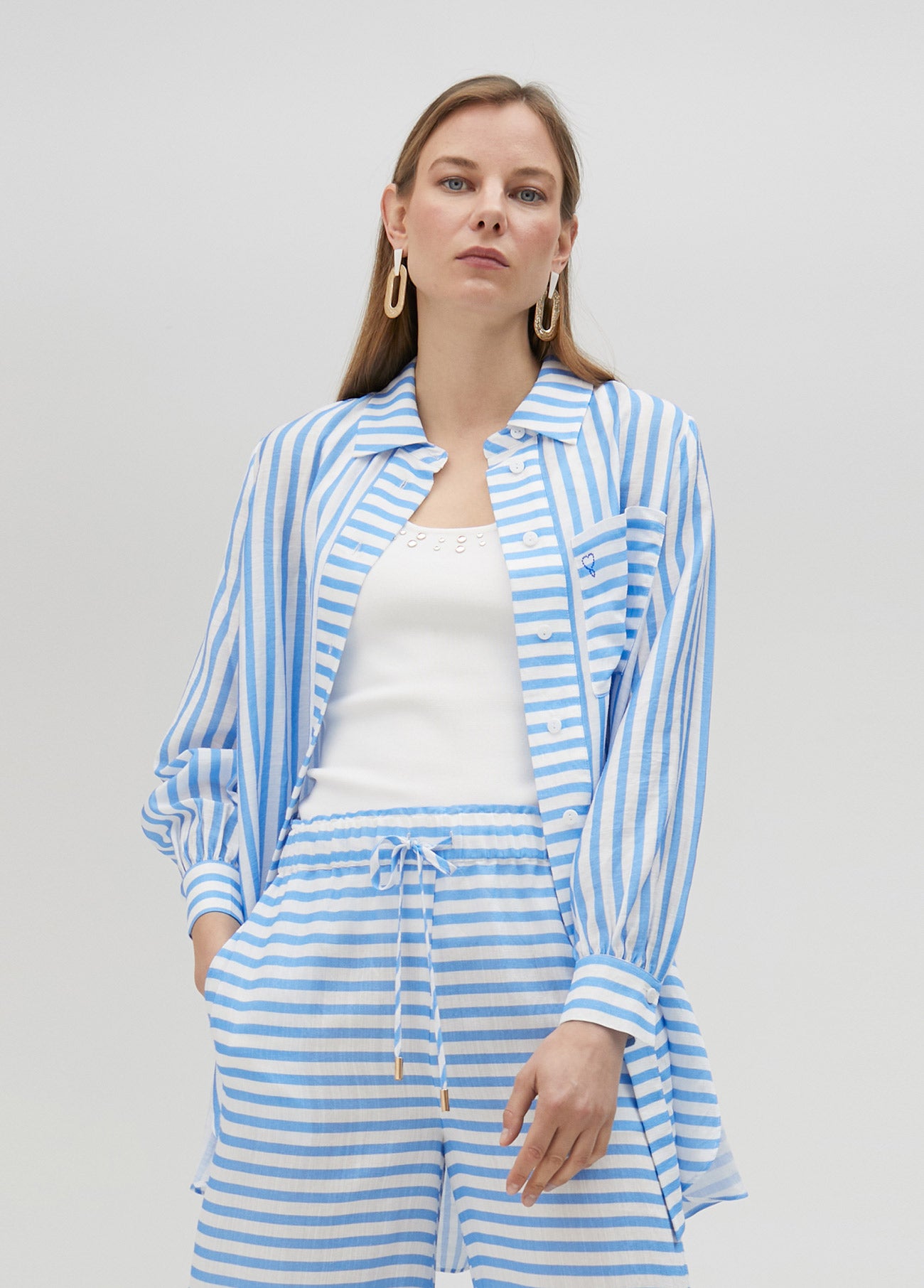 Striped trousers