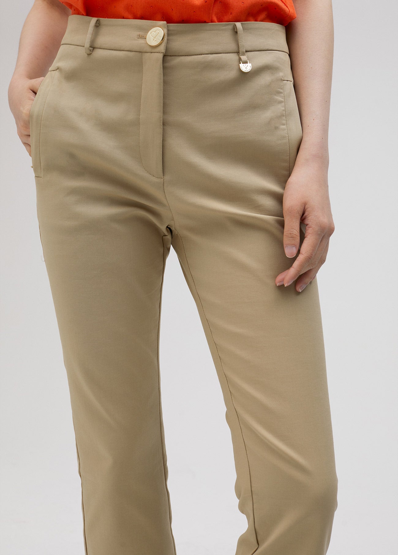 Straight-leg chino trousers