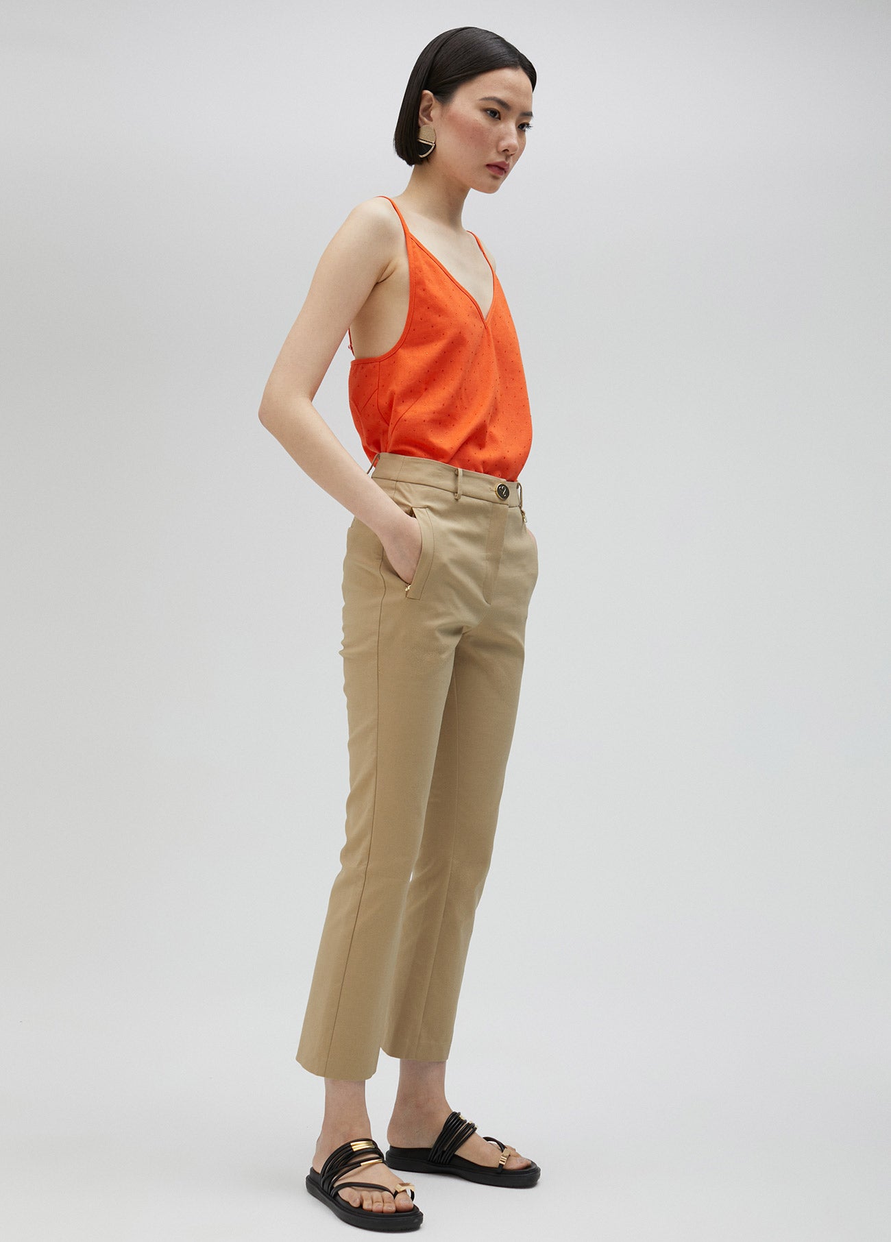 Straight-leg chino trousers