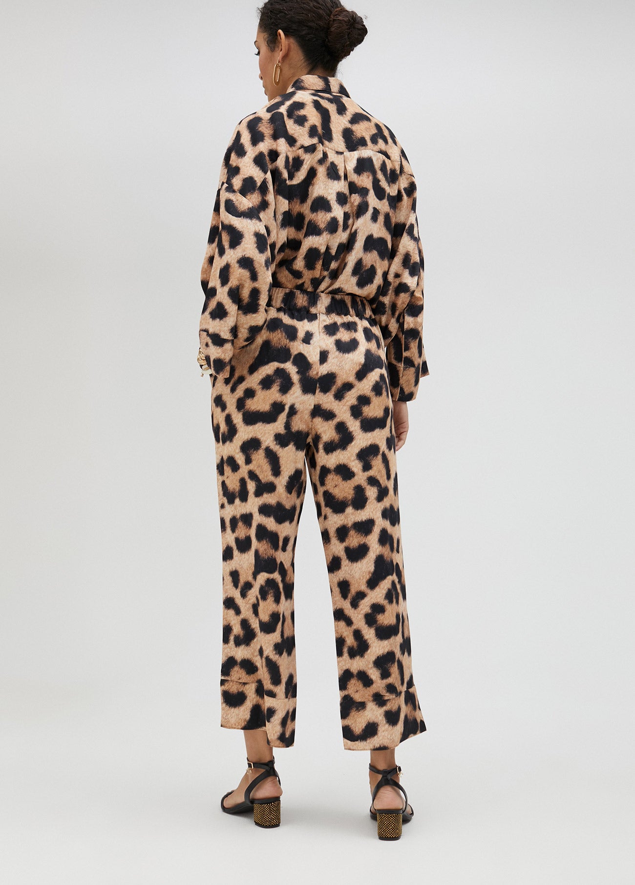 Animal print palazzo trousers