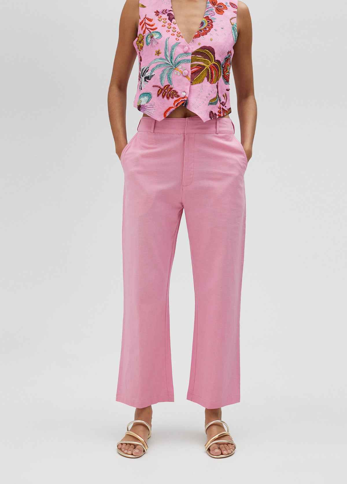 Pink culottes