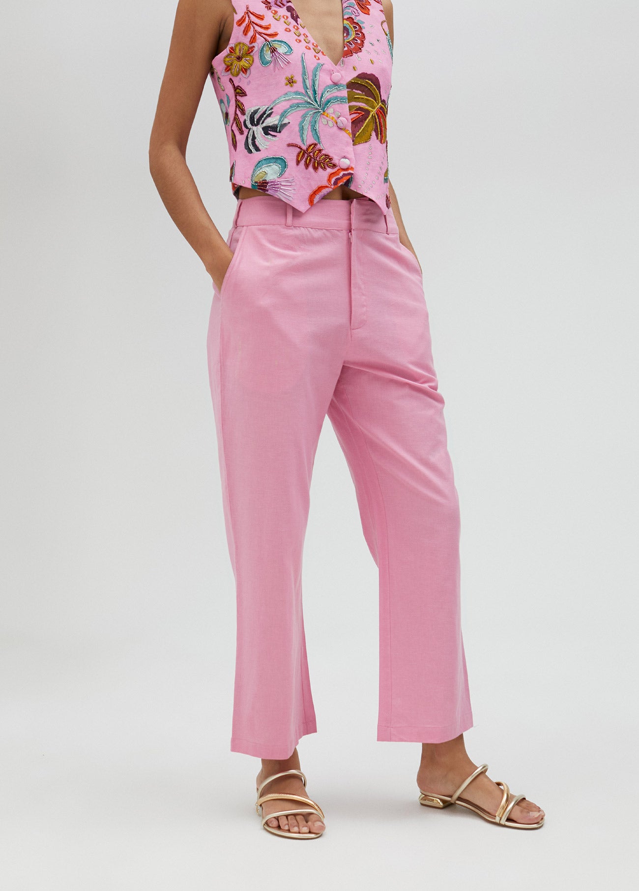 Pink culottes