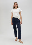 Trousers with rhinestone sporty stripes