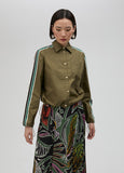 Elasticated poplin shirt