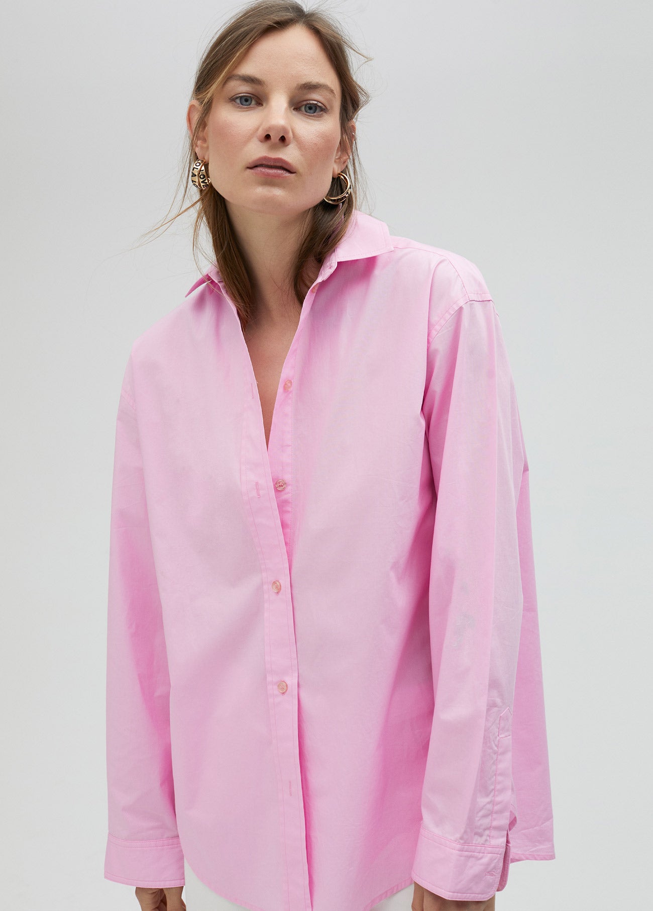 Oversize poplin shirt