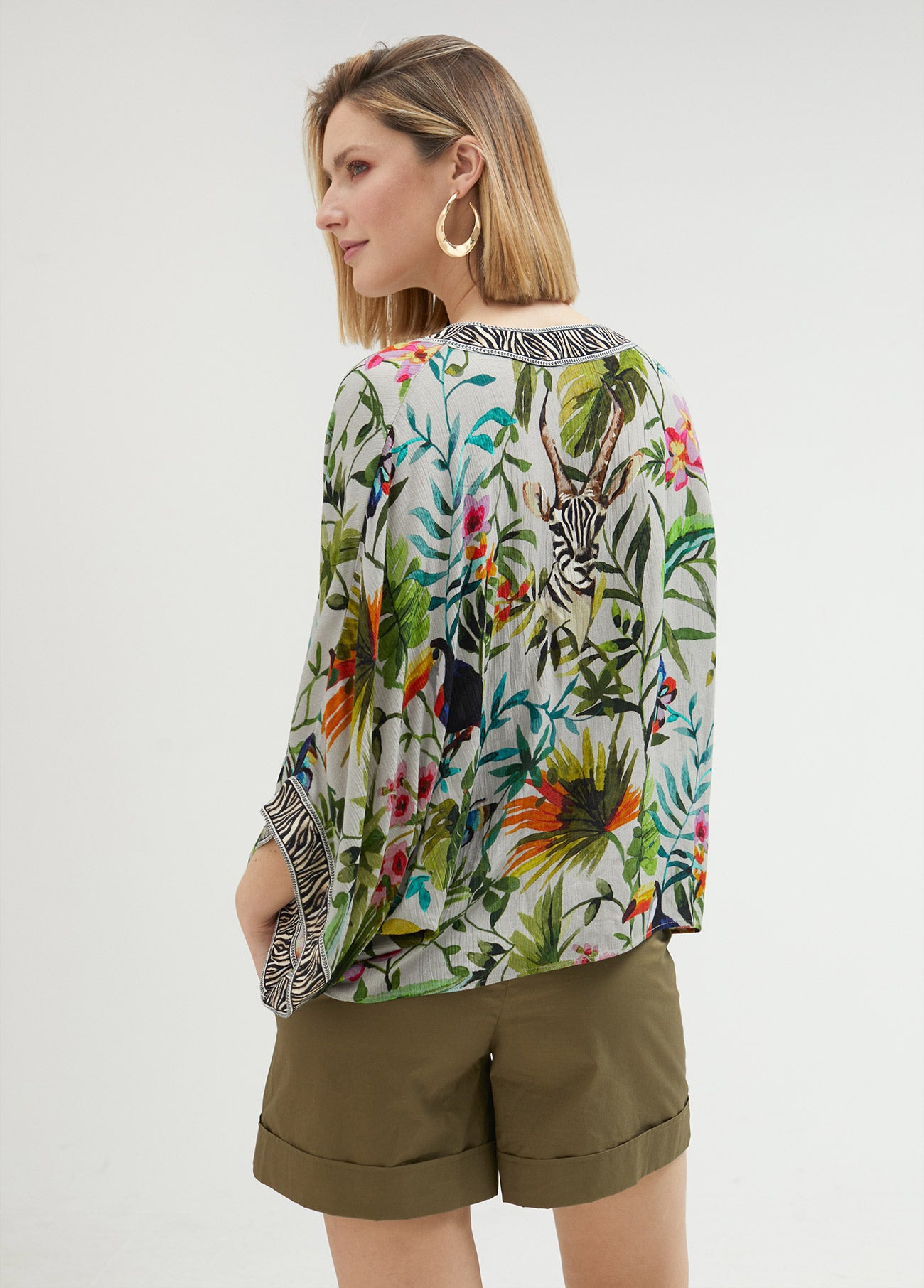 Jungle print bolero jacket