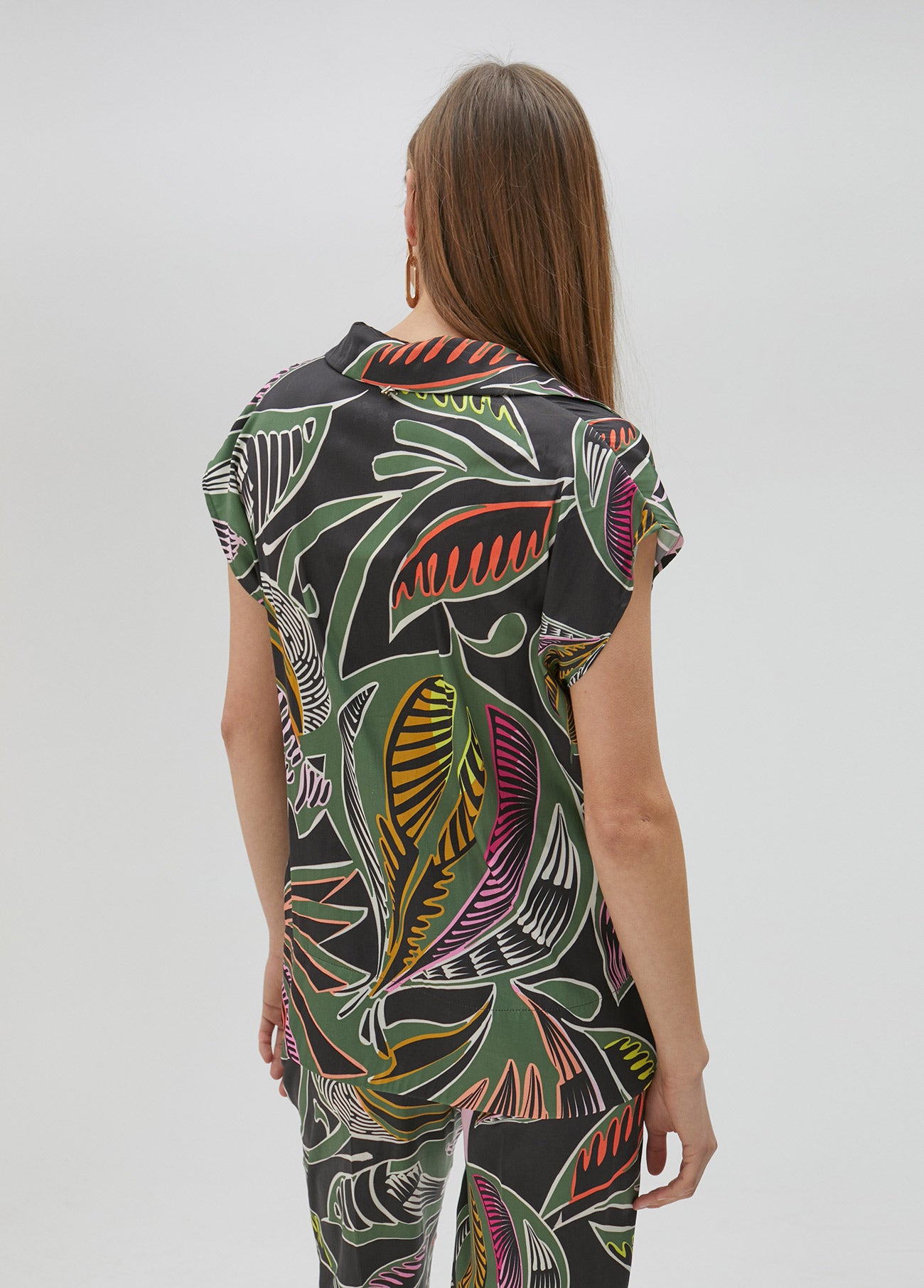 Tropical print blouse