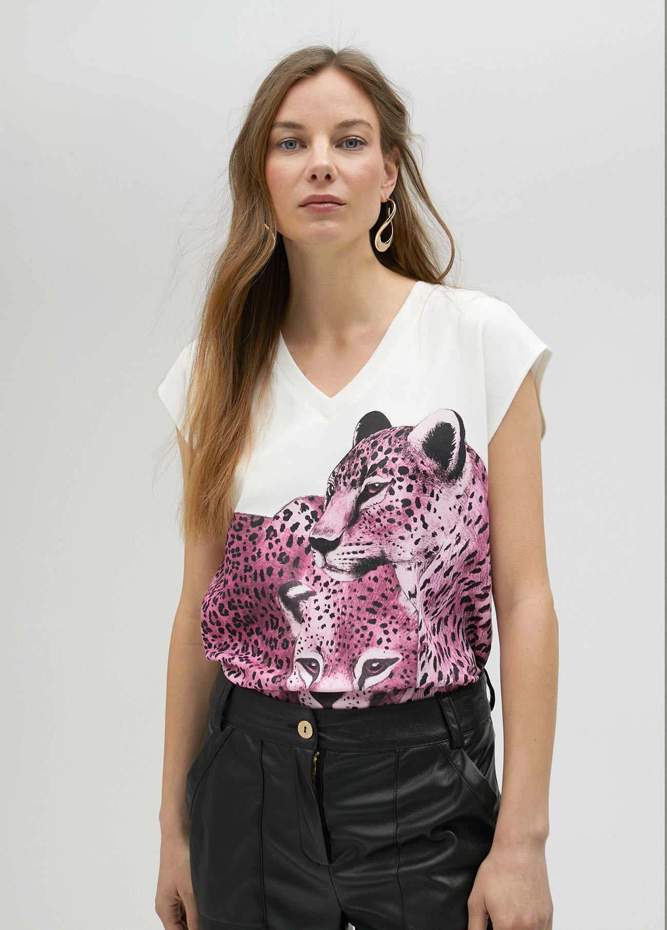 Leopard print T-shirt