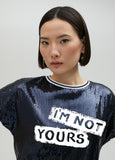 T-shirt with sequinned I’m Not Yours