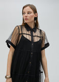 Black tulle dress