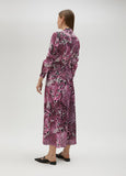 Fuchsia animal print shirt dress