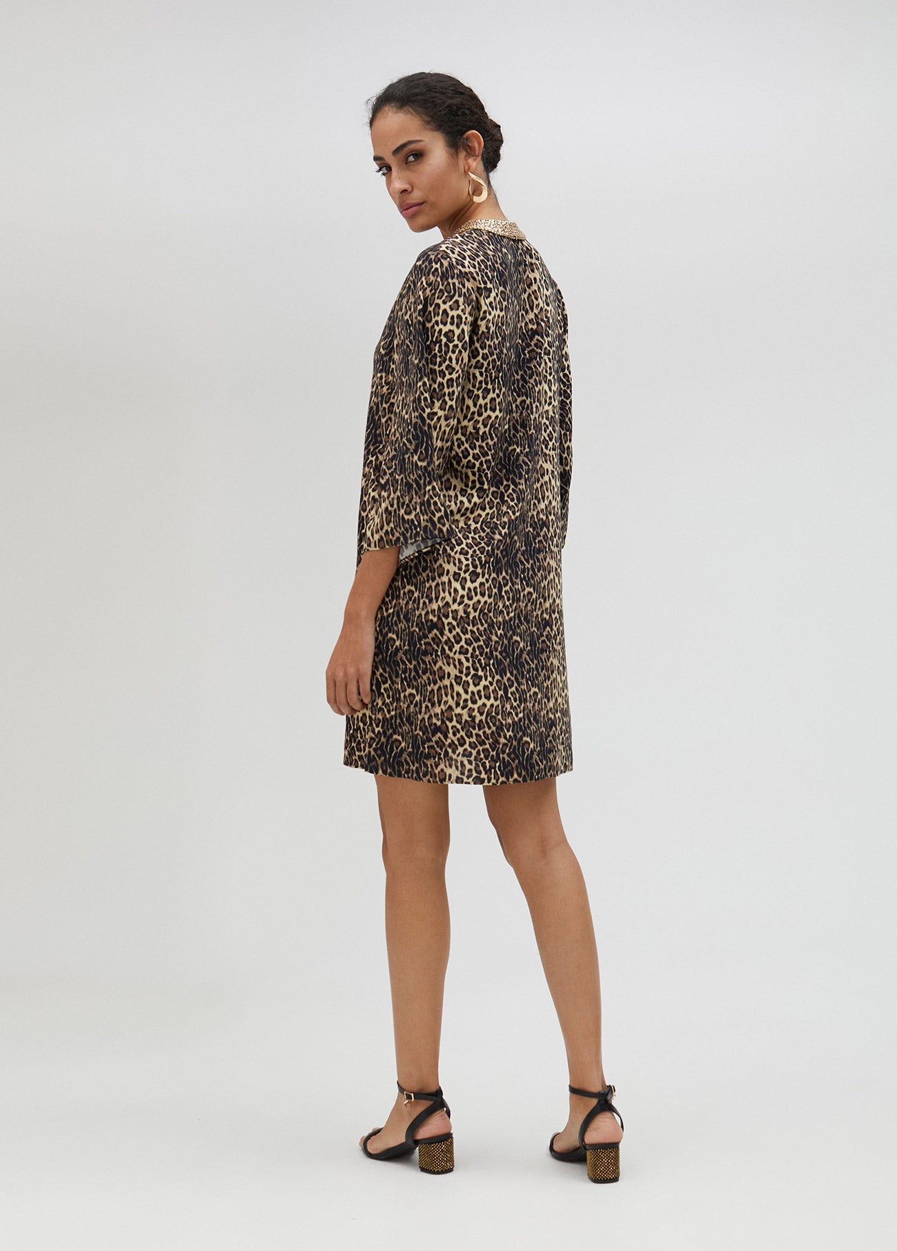 Short animal print Kurta dress