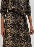 Animal print shirt dress