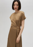 Knotted satin dress