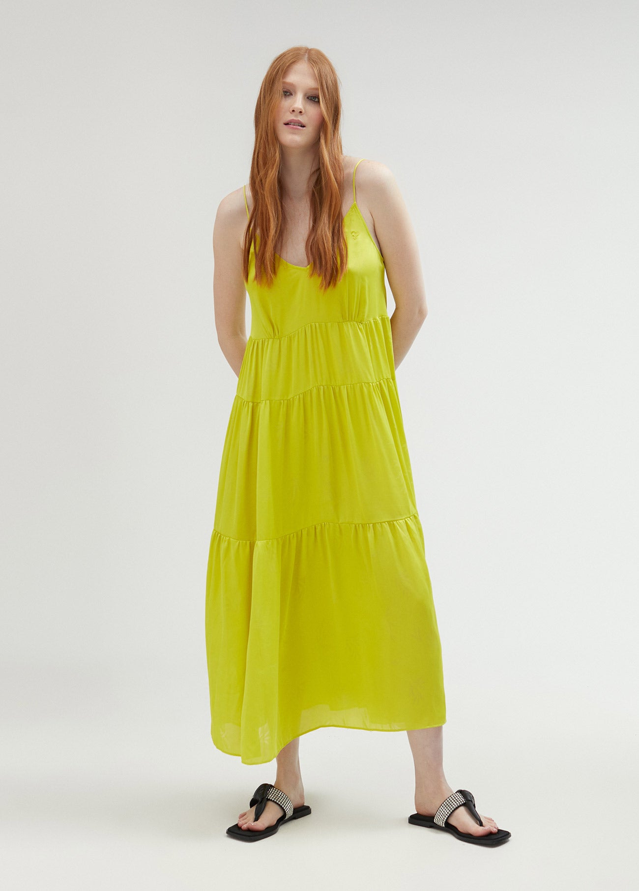 Ruffled strappy dress