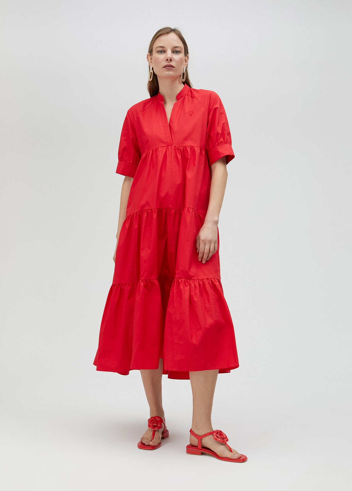 Long dress with ruffles