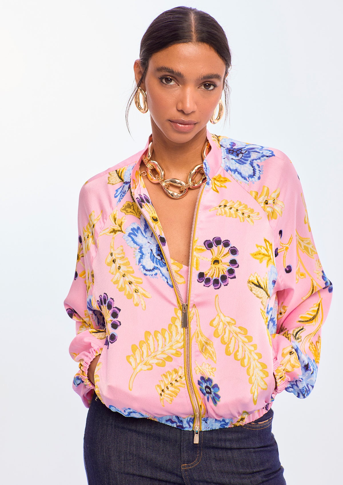 Satin Printed Bomber
