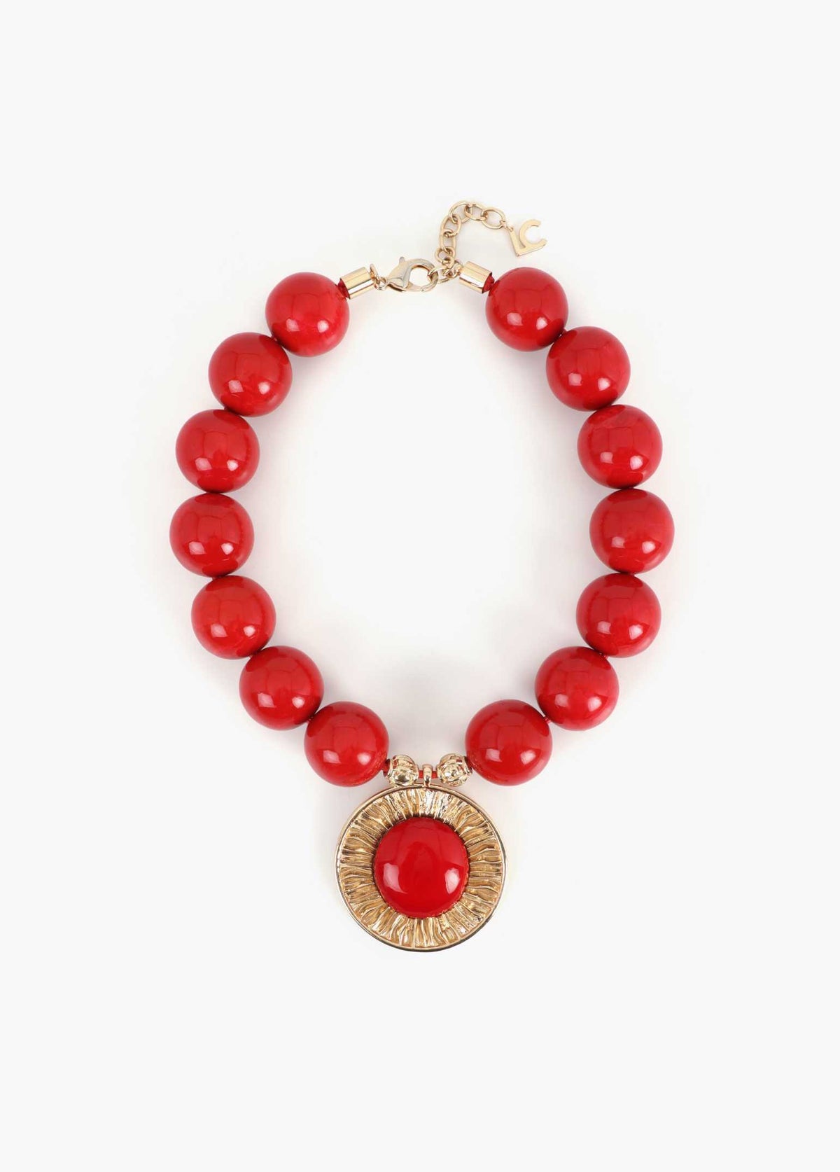 Maxi Beaded Necklace with Pendant