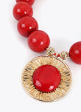 Maxi Beaded Necklace with Pendant