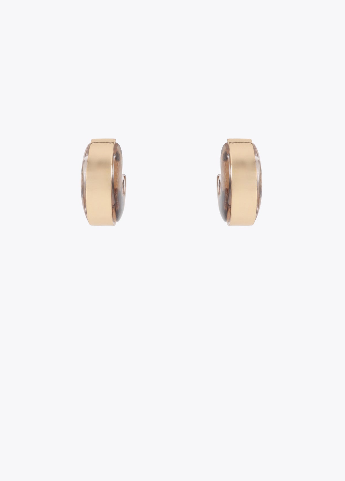 Metal and Animal Print Hoop Earrings