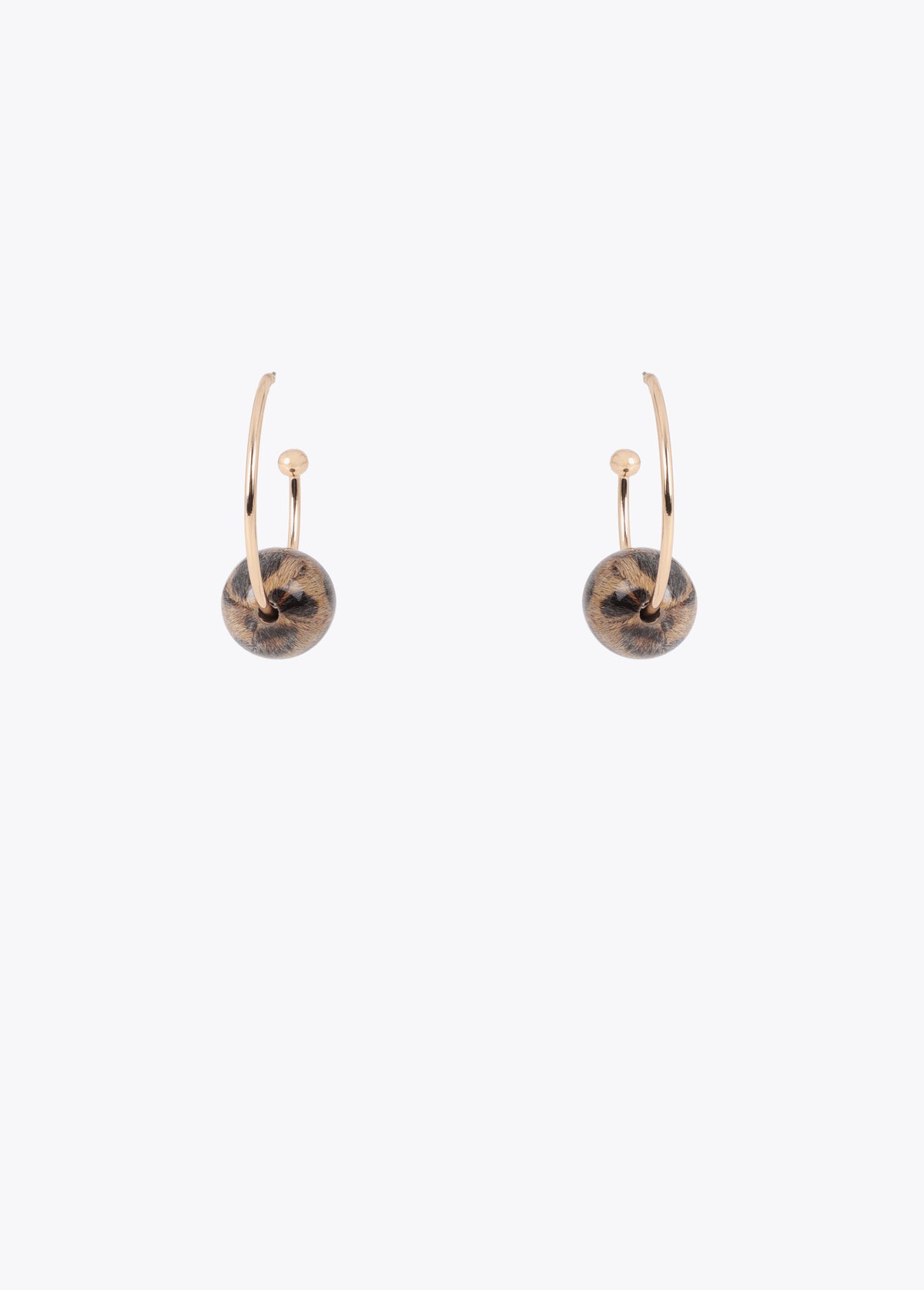 Hoop Earrings with Maxi Animal Print Bead