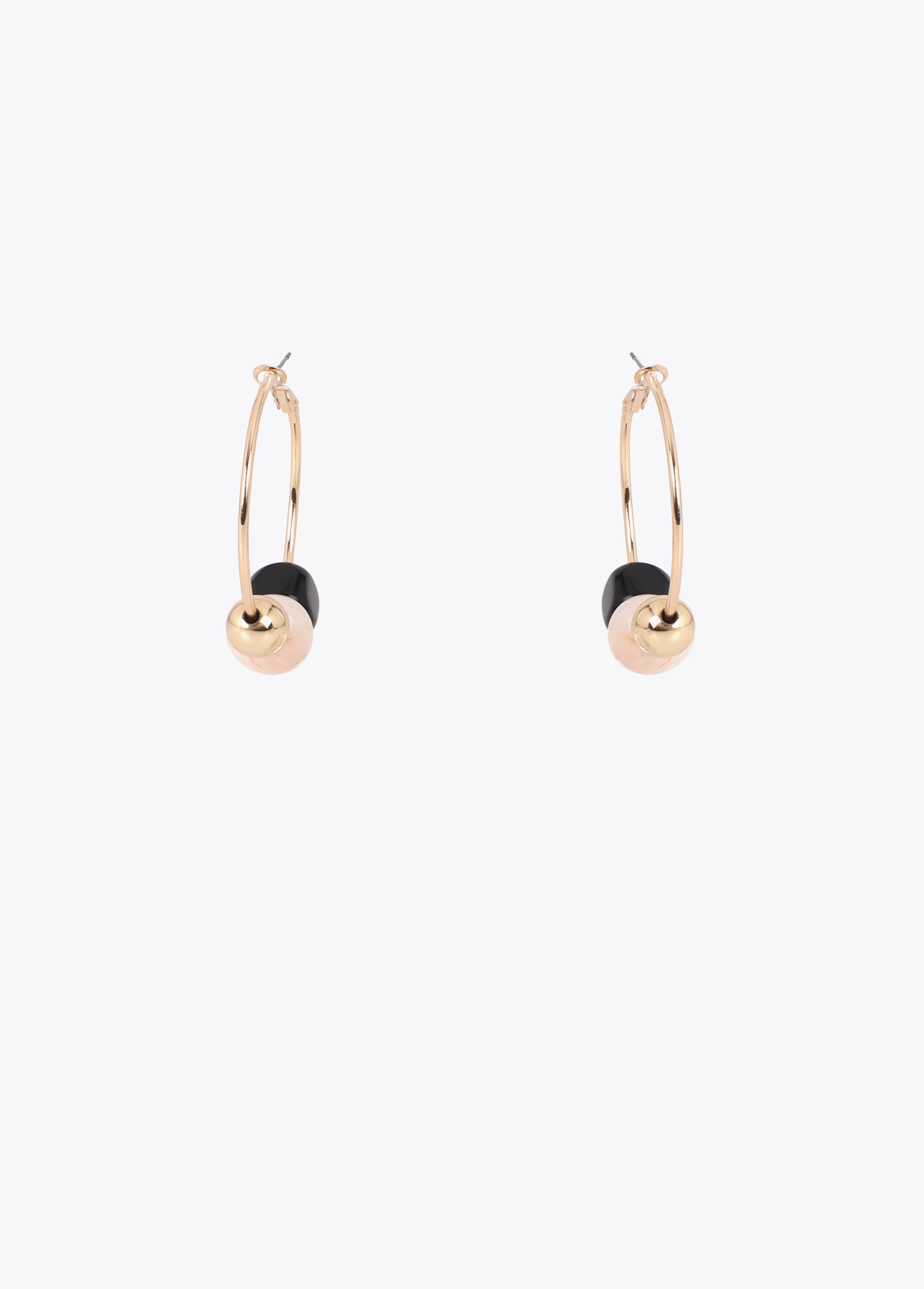 Multicolor Acrylic Detail Hoop Earring