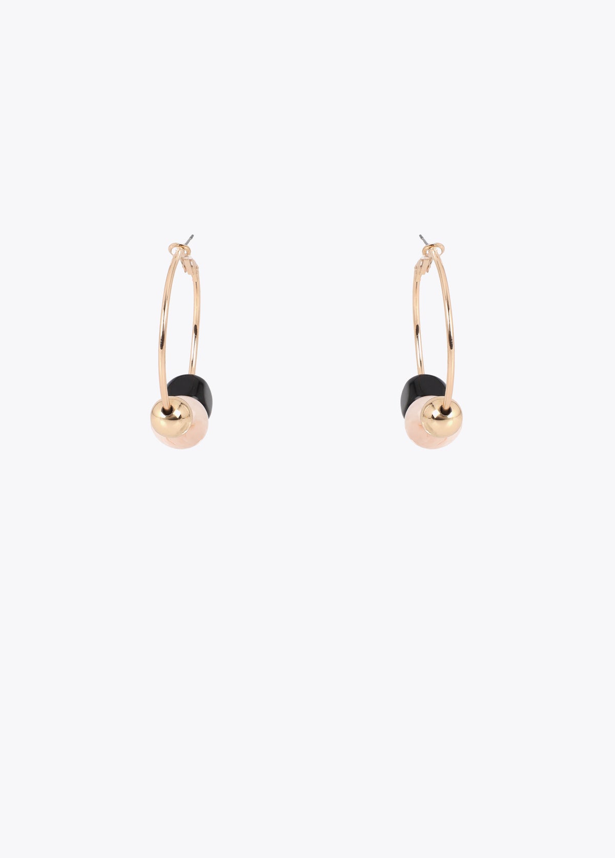 Multicolor Acrylic Detail Hoop Earring